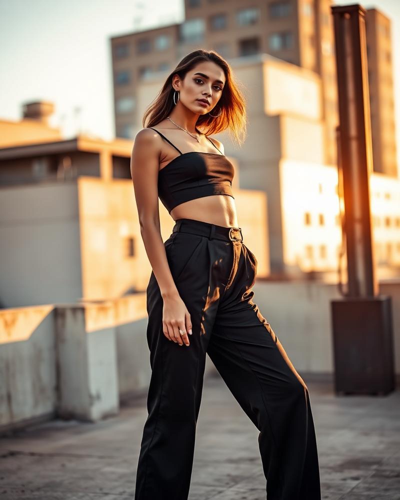 Rooftop Crop & Trouser Set
